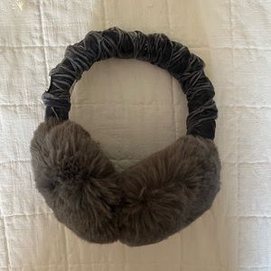 NEW Anthropologie velvet faux fur earmuffs